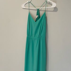 Green J. crew Maxi Dress NWOT Size 0